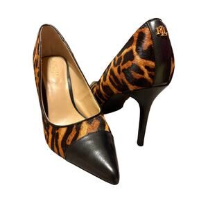 Lauren Ralph Lauren Size 8 Lindella Hair on Hide Leopard Print  Never Worn